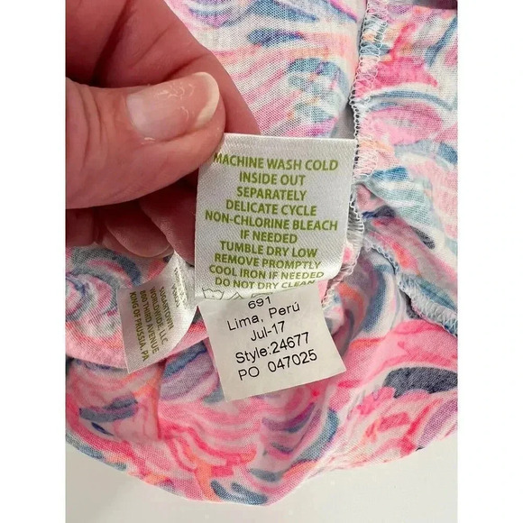 Lilly Pulitzer Girls Jaci Off The Shoulder Dress, Size XL(12-14) Excellent UC - Picture 12 of 12